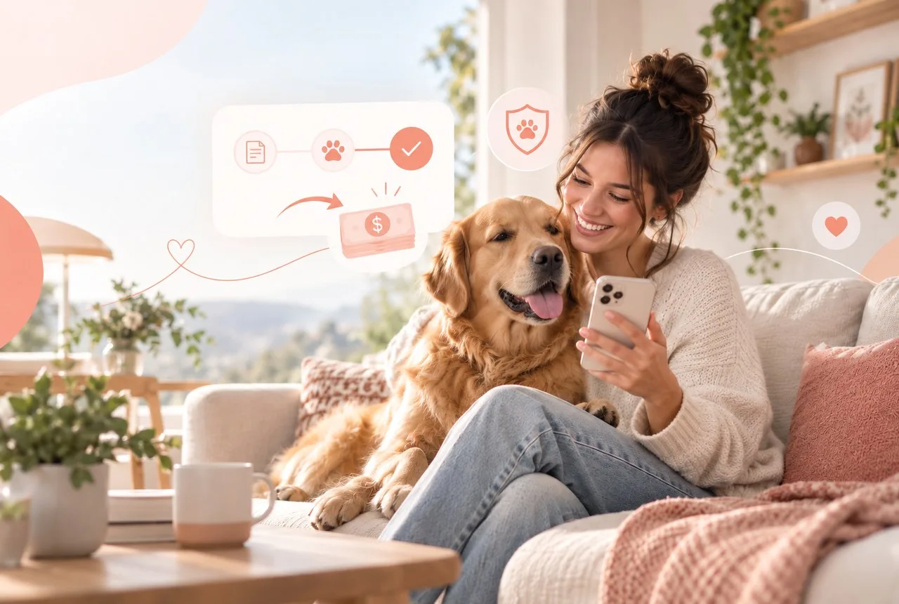 Dog owner considering pet insurance quotes for 2 dogs